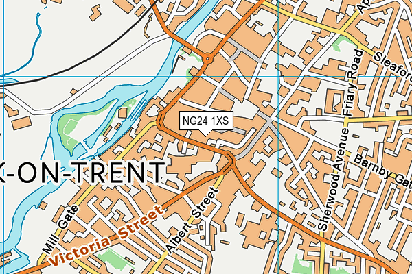 NG24 1XS map - OS VectorMap District (Ordnance Survey) NG24 1XS map - OS VectorMap District (Ordnance Survey)