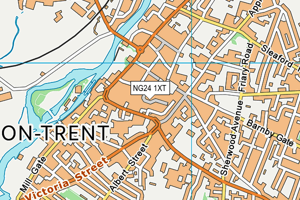 NG24 1XT map - OS VectorMap District (Ordnance Survey) NG24 1XT map - OS VectorMap District (Ordnance Survey)