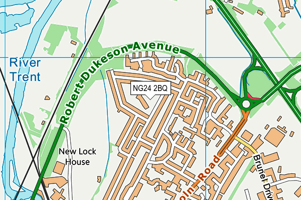NG24 2BQ map - OS VectorMap District (Ordnance Survey) NG24 2BQ map - OS VectorMap District (Ordnance Survey)