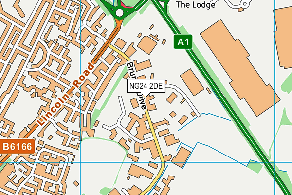 NG24 2DE map - OS VectorMap District (Ordnance Survey) NG24 2DE map - OS VectorMap District (Ordnance Survey)
