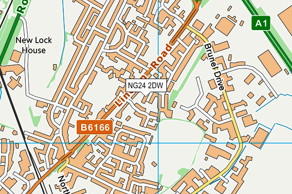 NG24 2DW map - OS VectorMap District (Ordnance Survey) NG24 2DW map - OS VectorMap District (Ordnance Survey)