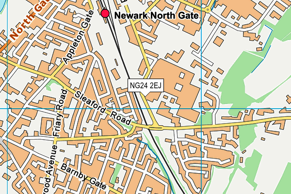 NG24 2EJ map - OS VectorMap District (Ordnance Survey) NG24 2EJ map - OS VectorMap District (Ordnance Survey)