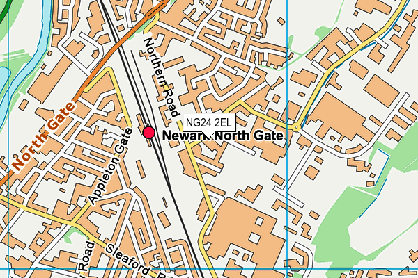 NG24 2EL map - OS VectorMap District (Ordnance Survey) NG24 2EL map - OS VectorMap District (Ordnance Survey)