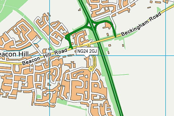 NG24 2GJ map - OS VectorMap District (Ordnance Survey) NG24 2GJ map - OS VectorMap District (Ordnance Survey)