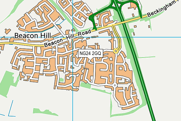 NG24 2GQ map - OS VectorMap District (Ordnance Survey) NG24 2GQ map - OS VectorMap District (Ordnance Survey)