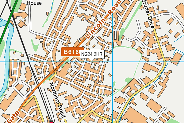 NG24 2HR map - OS VectorMap District (Ordnance Survey) NG24 2HR map - OS VectorMap District (Ordnance Survey)