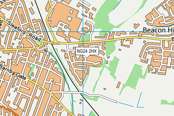 NG24 2HX map - OS VectorMap District (Ordnance Survey)