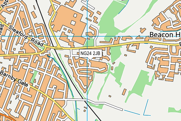 NG24 2JB map - OS VectorMap District (Ordnance Survey) NG24 2JB map - OS VectorMap District (Ordnance Survey)