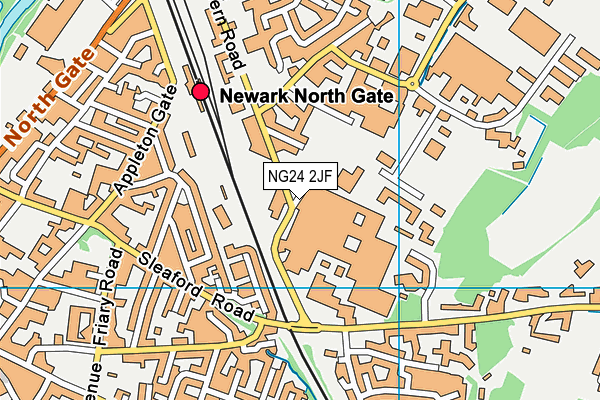 NG24 2JF map - OS VectorMap District (Ordnance Survey) NG24 2JF map - OS VectorMap District (Ordnance Survey)