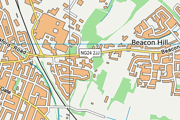NG24 2JJ map - OS VectorMap District (Ordnance Survey)
