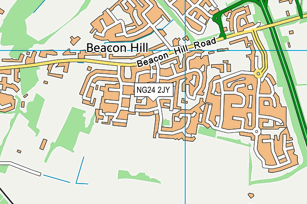 NG24 2JY map - OS VectorMap District (Ordnance Survey) NG24 2JY map - OS VectorMap District (Ordnance Survey)