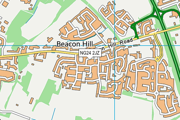NG24 2JZ map - OS VectorMap District (Ordnance Survey) NG24 2JZ map - OS VectorMap District (Ordnance Survey)