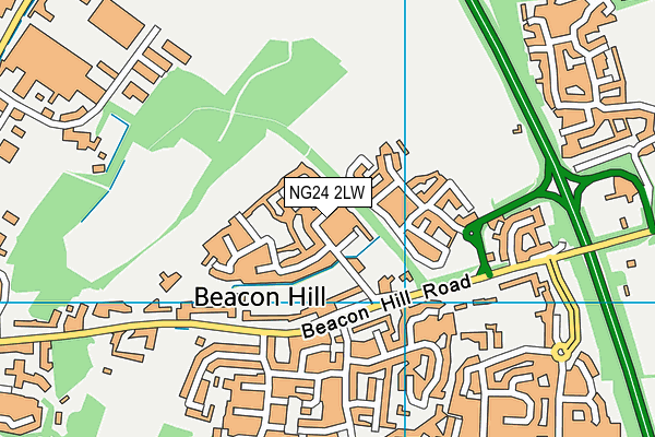 NG24 2LW map - OS VectorMap District (Ordnance Survey) NG24 2LW map - OS VectorMap District (Ordnance Survey)