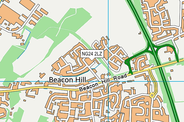 NG24 2LZ map - OS VectorMap District (Ordnance Survey) NG24 2LZ map - OS VectorMap District (Ordnance Survey)