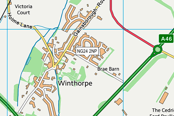 NG24 2NP map - OS VectorMap District (Ordnance Survey) NG24 2NP map - OS VectorMap District (Ordnance Survey)