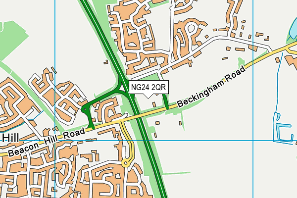 NG24 2QR map - OS VectorMap District (Ordnance Survey) NG24 2QR map - OS VectorMap District (Ordnance Survey)