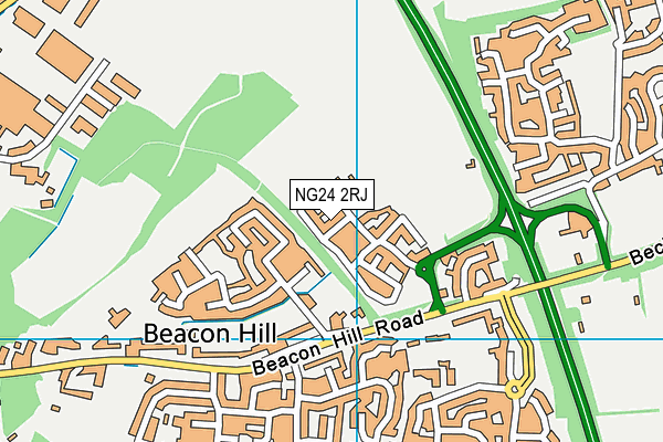 NG24 2RJ map - OS VectorMap District (Ordnance Survey) NG24 2RJ map - OS VectorMap District (Ordnance Survey)
