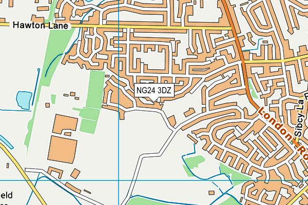 NG24 3DZ map - OS VectorMap District (Ordnance Survey) NG24 3DZ map - OS VectorMap District (Ordnance Survey)