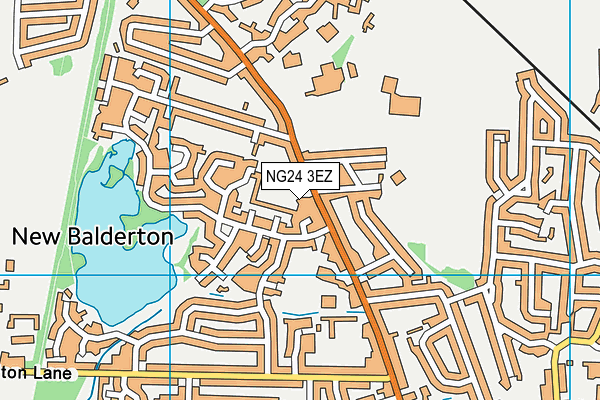 NG24 3EZ map - OS VectorMap District (Ordnance Survey) NG24 3EZ map - OS VectorMap District (Ordnance Survey)