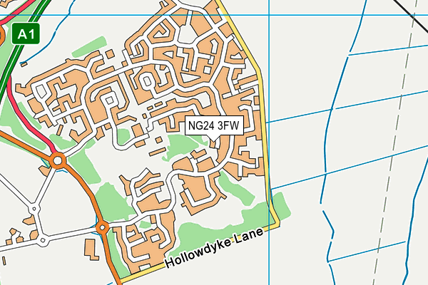 NG24 3FW map - OS VectorMap District (Ordnance Survey) NG24 3FW map - OS VectorMap District (Ordnance Survey)
