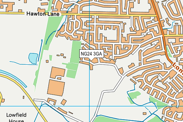 NG24 3GA map - OS VectorMap District (Ordnance Survey) NG24 3GA map - OS VectorMap District (Ordnance Survey)