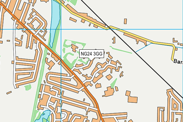 NG24 3GG map - OS VectorMap District (Ordnance Survey) NG24 3GG map - OS VectorMap District (Ordnance Survey)