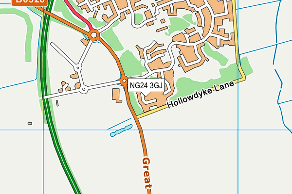 NG24 3GJ map - OS VectorMap District (Ordnance Survey) NG24 3GJ map - OS VectorMap District (Ordnance Survey)
