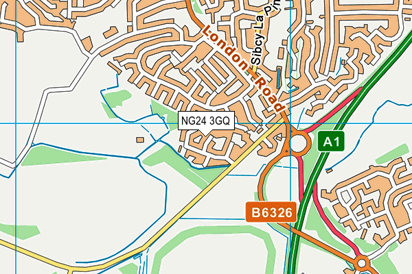 NG24 3GQ map - OS VectorMap District (Ordnance Survey) NG24 3GQ map - OS VectorMap District (Ordnance Survey)