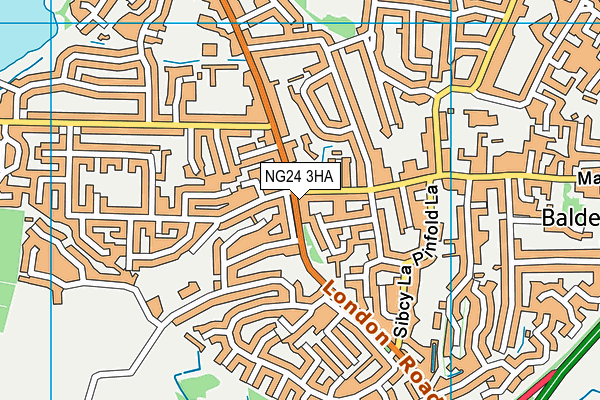 NG24 3HA map - OS VectorMap District (Ordnance Survey) NG24 3HA map - OS VectorMap District (Ordnance Survey)