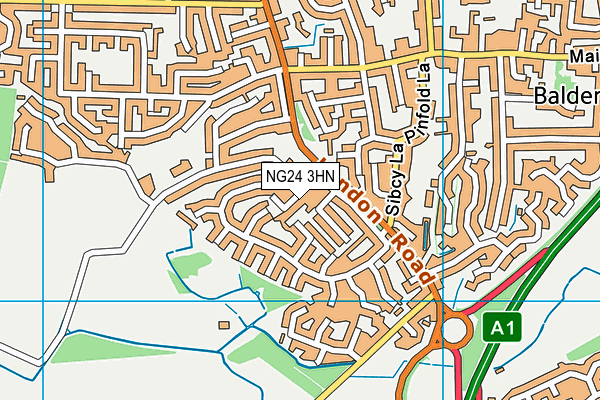 NG24 3HN map - OS VectorMap District (Ordnance Survey) NG24 3HN map - OS VectorMap District (Ordnance Survey)