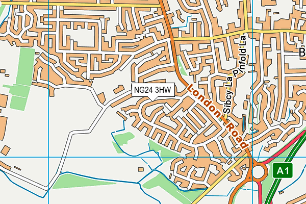 NG24 3HW map - OS VectorMap District (Ordnance Survey) NG24 3HW map - OS VectorMap District (Ordnance Survey)
