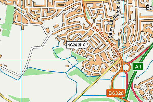 NG24 3HX map - OS VectorMap District (Ordnance Survey) NG24 3HX map - OS VectorMap District (Ordnance Survey)