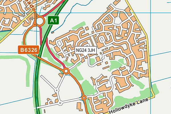 NG24 3JH map - OS VectorMap District (Ordnance Survey) NG24 3JH map - OS VectorMap District (Ordnance Survey)