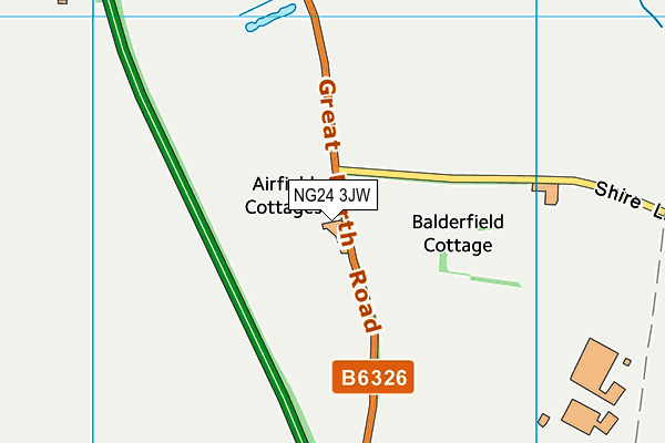 NG24 3JW map - OS VectorMap District (Ordnance Survey) NG24 3JW map - OS VectorMap District (Ordnance Survey)