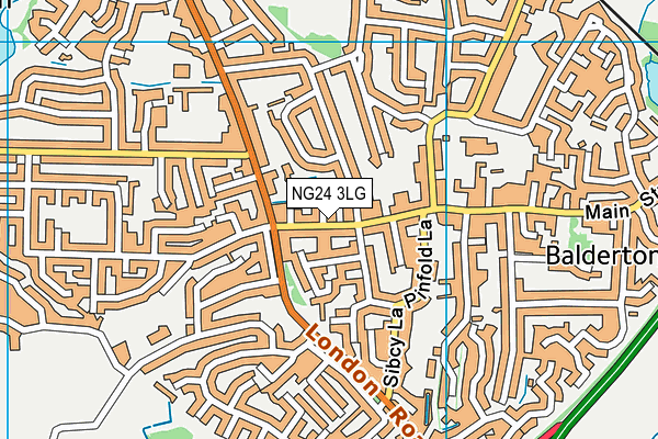 NG24 3LG map - OS VectorMap District (Ordnance Survey) NG24 3LG map - OS VectorMap District (Ordnance Survey)