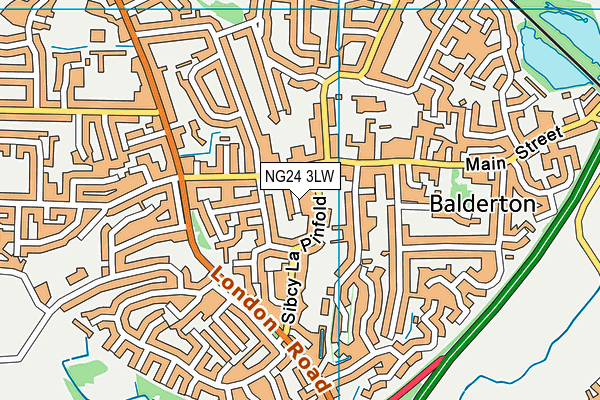 NG24 3LW map - OS VectorMap District (Ordnance Survey) NG24 3LW map - OS VectorMap District (Ordnance Survey)