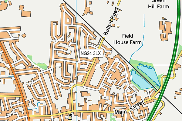 NG24 3LX map - OS VectorMap District (Ordnance Survey) NG24 3LX map - OS VectorMap District (Ordnance Survey)