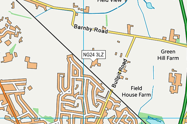 NG24 3LZ map - OS VectorMap District (Ordnance Survey) NG24 3LZ map - OS VectorMap District (Ordnance Survey)