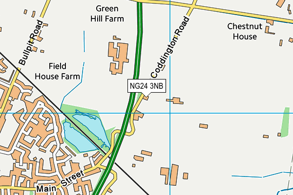 NG24 3NB map - OS VectorMap District (Ordnance Survey) NG24 3NB map - OS VectorMap District (Ordnance Survey)