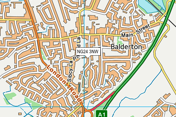 NG24 3NW map - OS VectorMap District (Ordnance Survey) NG24 3NW map - OS VectorMap District (Ordnance Survey)