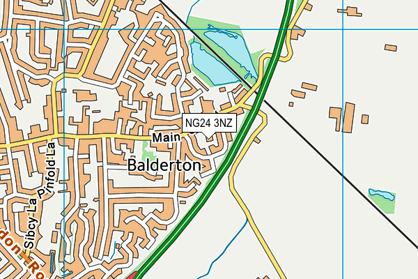 NG24 3NZ map - OS VectorMap District (Ordnance Survey) NG24 3NZ map - OS VectorMap District (Ordnance Survey)