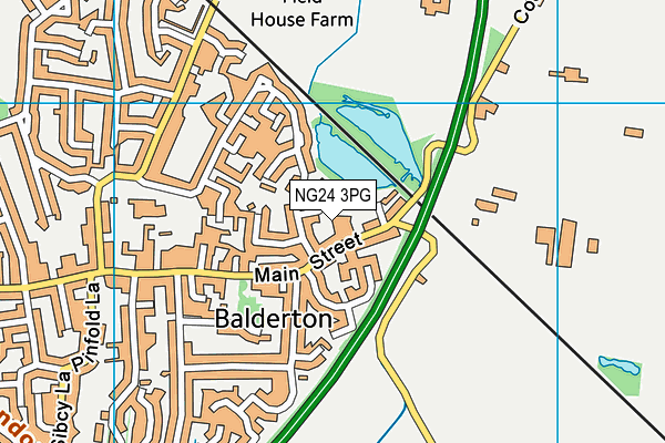 NG24 3PG map - OS VectorMap District (Ordnance Survey) NG24 3PG map - OS VectorMap District (Ordnance Survey)