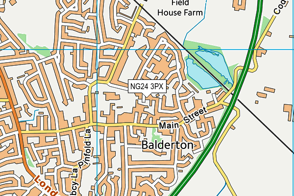 NG24 3PX map - OS VectorMap District (Ordnance Survey) NG24 3PX map - OS VectorMap District (Ordnance Survey)