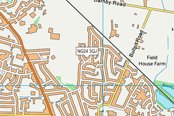 NG24 3QJ map - OS VectorMap District (Ordnance Survey) NG24 3QJ map - OS VectorMap District (Ordnance Survey)