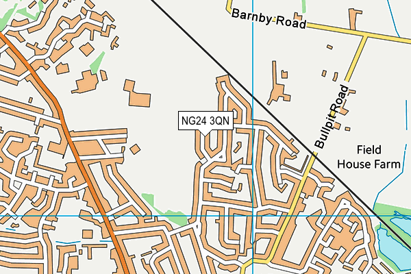 NG24 3QN map - OS VectorMap District (Ordnance Survey) NG24 3QN map - OS VectorMap District (Ordnance Survey)