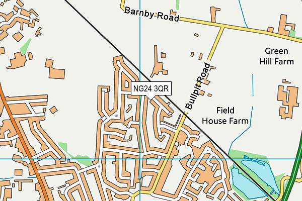 NG24 3QR map - OS VectorMap District (Ordnance Survey) NG24 3QR map - OS VectorMap District (Ordnance Survey)