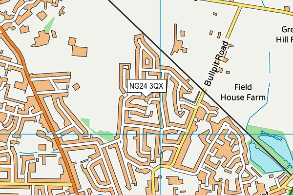 NG24 3QX map - OS VectorMap District (Ordnance Survey) NG24 3QX map - OS VectorMap District (Ordnance Survey)
