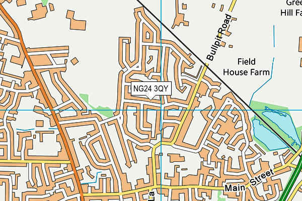 NG24 3QY map - OS VectorMap District (Ordnance Survey) NG24 3QY map - OS VectorMap District (Ordnance Survey)