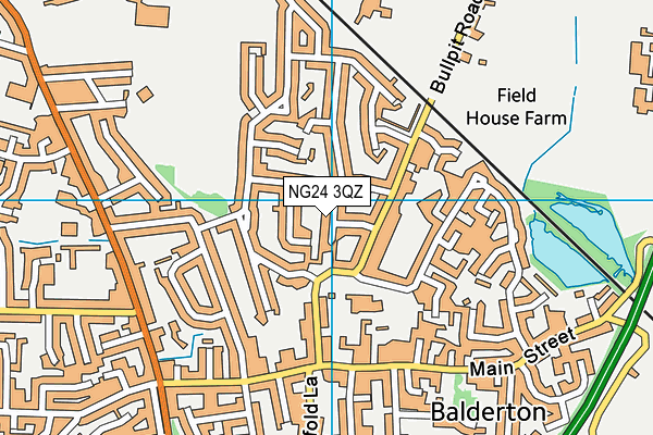 NG24 3QZ map - OS VectorMap District (Ordnance Survey) NG24 3QZ map - OS VectorMap District (Ordnance Survey)