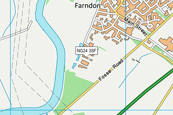NG24 3SF map - OS VectorMap District (Ordnance Survey) NG24 3SF map - OS VectorMap District (Ordnance Survey)